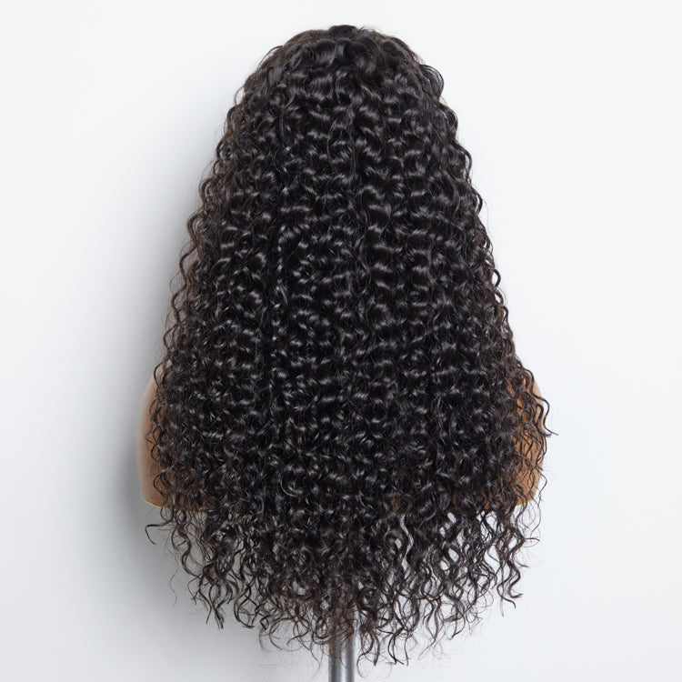 Enstah 30inch 13x6 PartingMax Glueless Lace Wig 3D Cap Pre-bleached Water Wave Transparent Lace Front Wig 180% Density