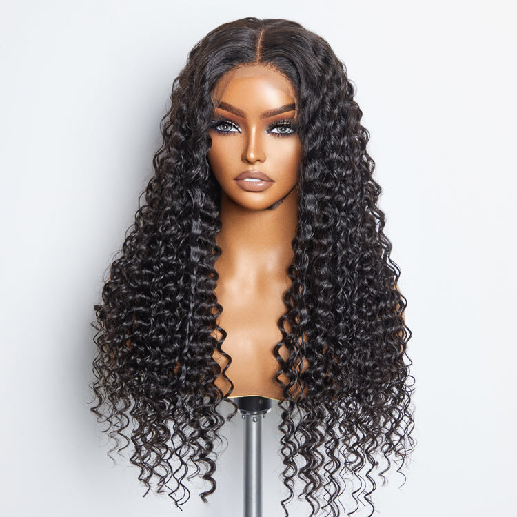 Enstah 5x5 Glueless Lace Closure Wig 180% Density Deep Wave