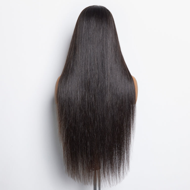 Enstah 13x6 PartingMax Glueless Lace Wig 3D Cap Pre-bleached Straight Transparent Lace Front Wig 150% Density