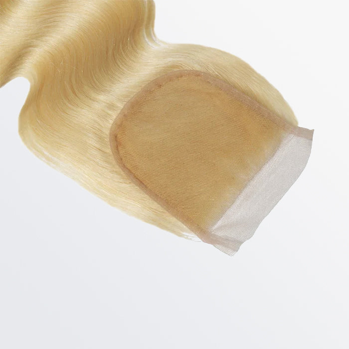 Enstah 12-20 Inch 4" x 4" Body Wavy Free Parted 12A #613 Lace Closure