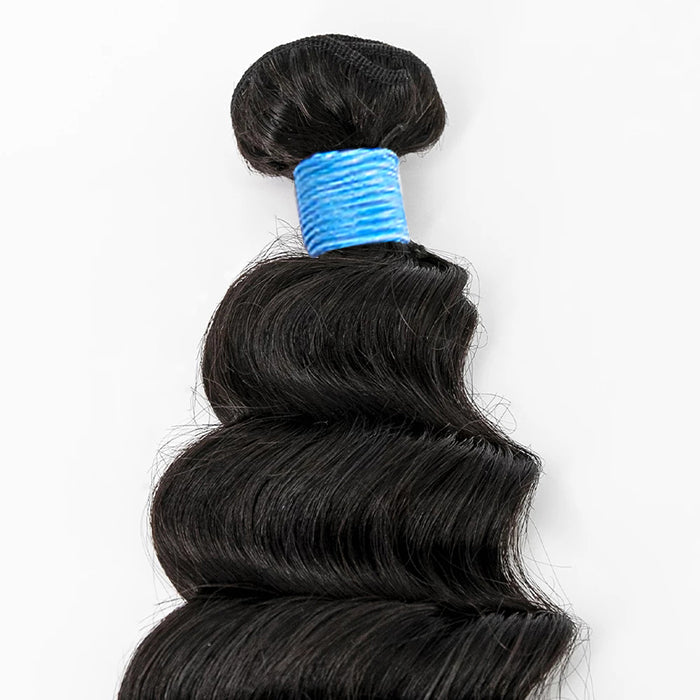 Enstah 14-26 Inch Ocean Wavy Virgin Brazilian Hair #1B Natural Black