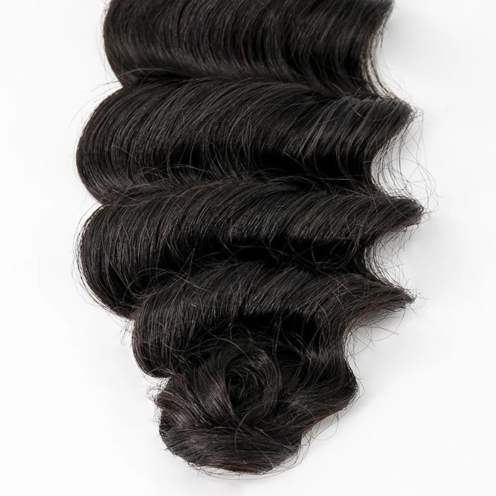 Enstah 14-26 Inch Ocean Wavy Virgin Brazilian Hair #1B Natural Black