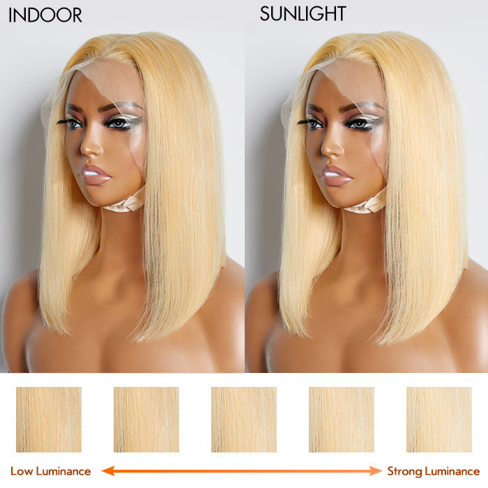 Enstah 10-14 Inch Pre-Plucked 13"x4" #613 Straight Bob Lace Frontal Wig 150% Density