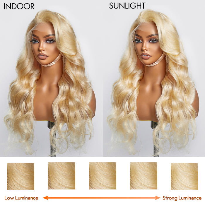 Enstah 16-30 Inch Pre-Plucked 13"x4" #613 Body Wavy Lace Frontal Wigs 150% Density-100% Human Hair