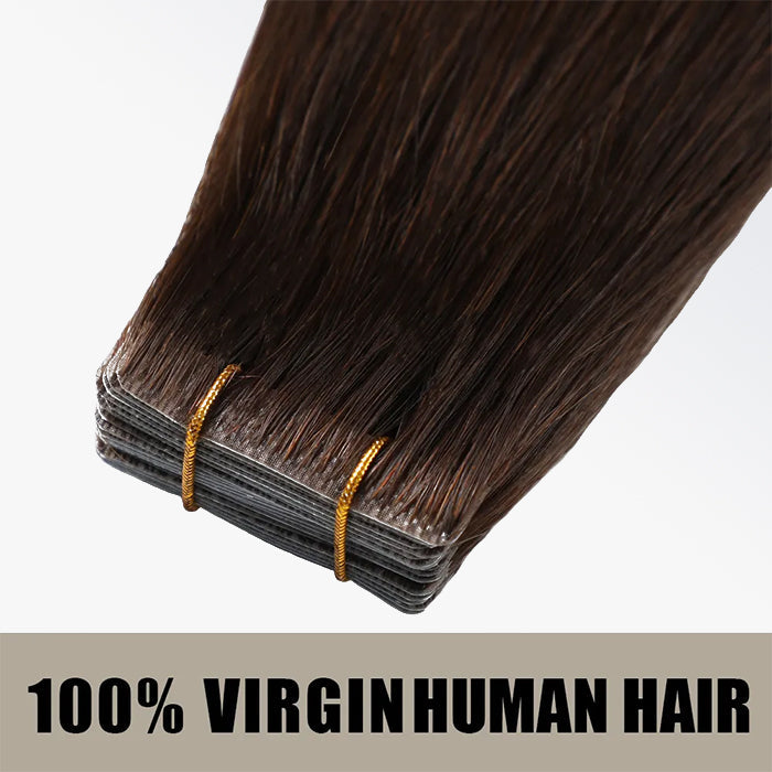 Enstah Seamless Injected Hand-Tied Invisible Tape In Hair Extension 20Pcs Virgin Human Hair
