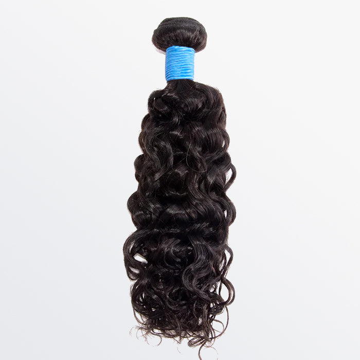 Enstah 14-30 Inch Water Wave Virgin Brazilian Hair #1B Natural Black
