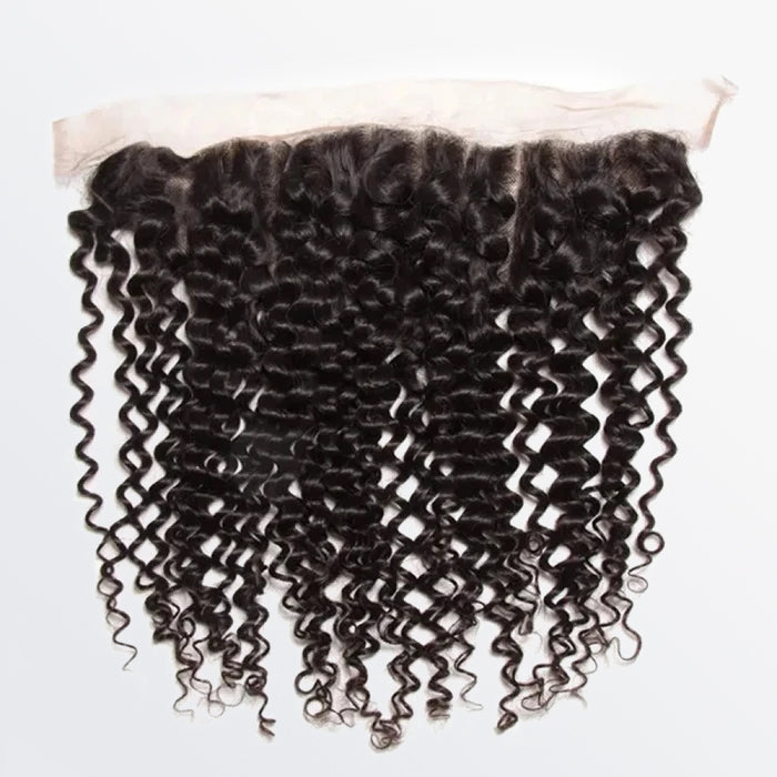 Enstah 14-20 Inch 13" x 4" Water Wavy Free Parted Frontal #1B Natural Black