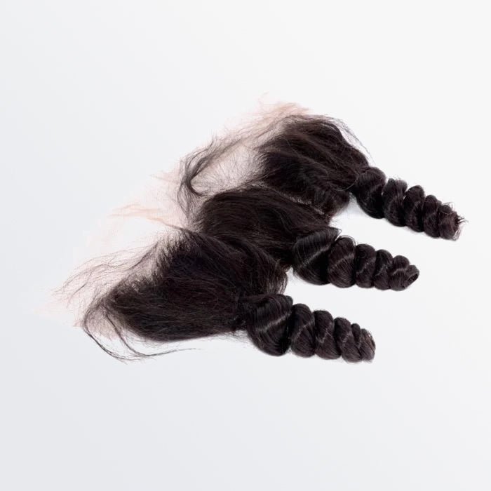 Enstah 14-20 Inch 13" x 4" Loose Wavy Free Parted Frontal #1B Natural Black
