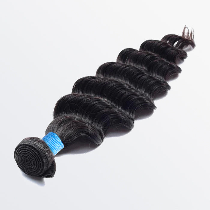 Enstah 14-26 Inch Loose Deep Virgin Brazilian Hair #1B Natural Black