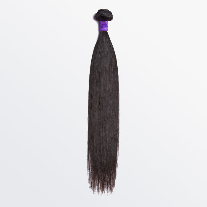 Enstah 14-30 Inch 12A Premium Raw Indian Hair Straight #1B Natural Black ｜One Bundle