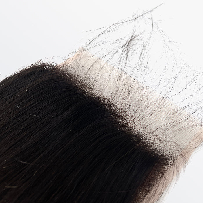 Enstah 12-20 Inch 5" x 5" Straight Free Parted Lace Closure #1B Natural Black