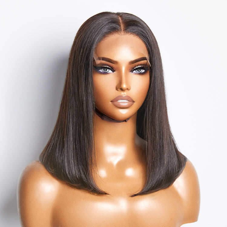 Enstah 5x5 Glueless Lace Closure Bob Wig 150% Density Straight