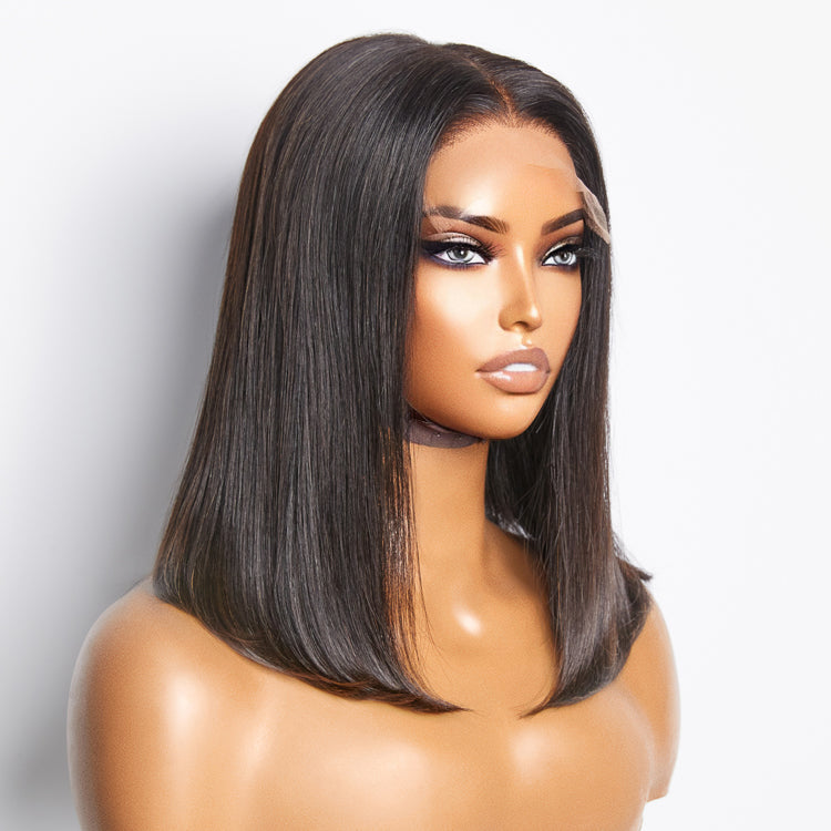 Enstah 5x5 Glueless Lace Closure Bob Wig 150% Density Straight