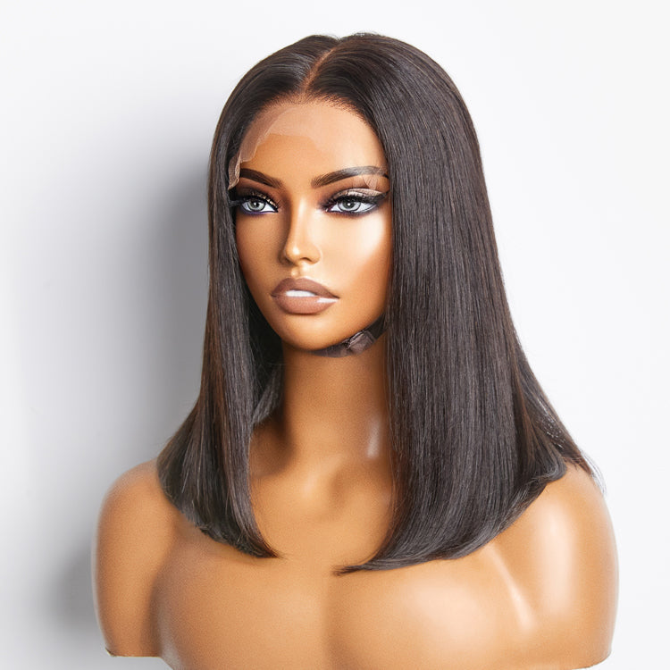 Enstah 5x5 Glueless Lace Closure Bob Wig 150% Density Straight