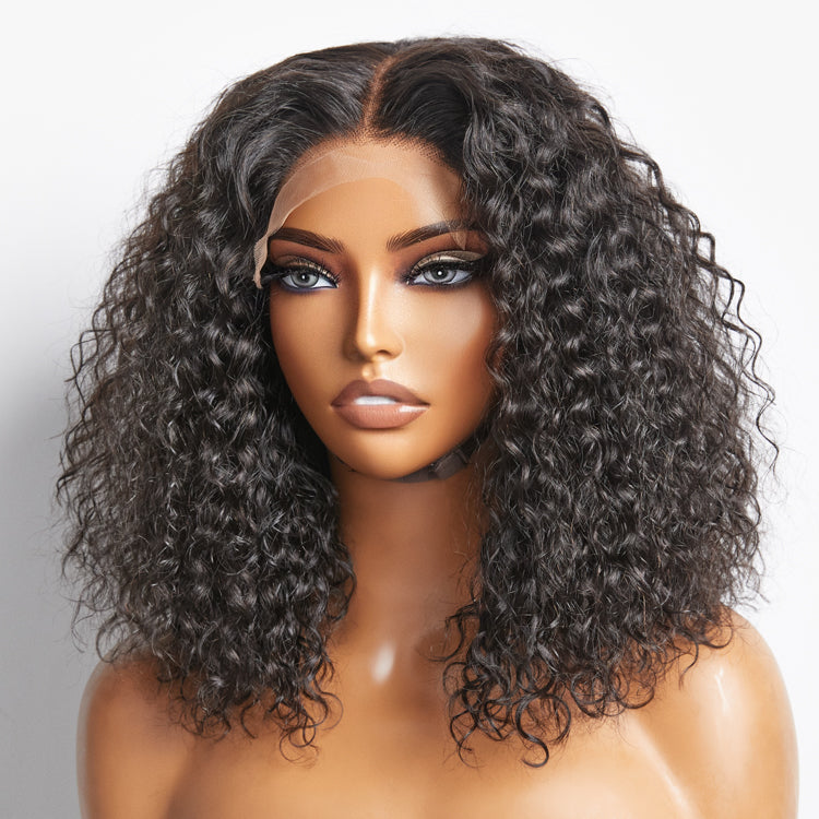 Enstah 5x5 Glueless Lace Closure Bob Wig 150% Density Water Wave