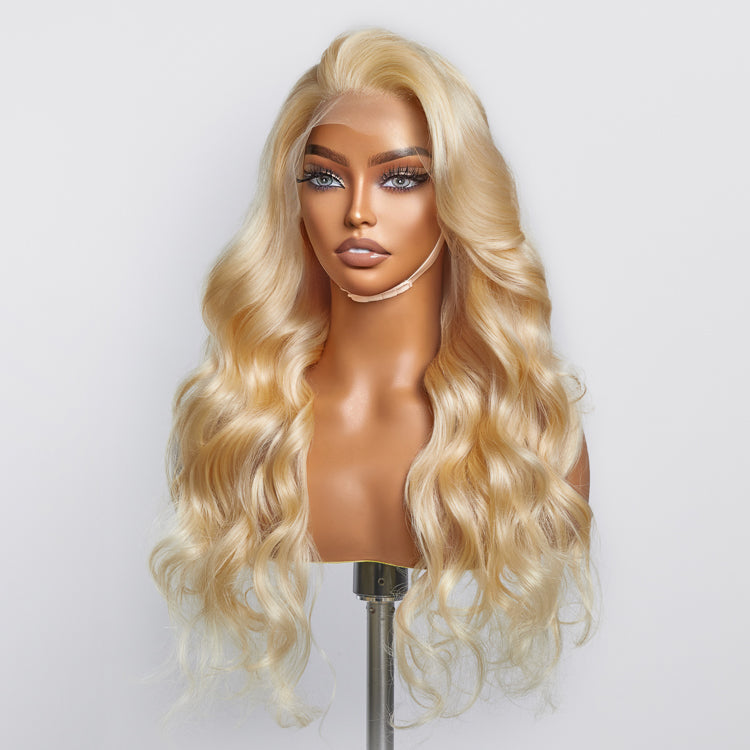 Enstah 16-30 Inch Pre-Plucked 13"x4" #613 Body Wavy Lace Frontal Wigs 150% Density-100% Human Hair