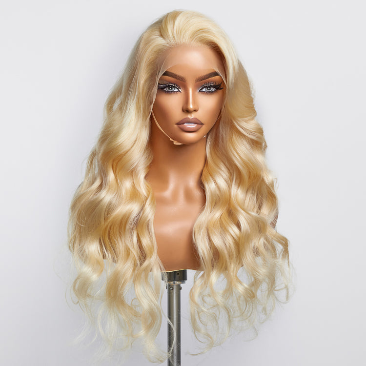 Enstah 16-30 Inch Pre-Plucked 13"x4" #613 Body Wavy Lace Frontal Wigs 150% Density-100% Human Hair