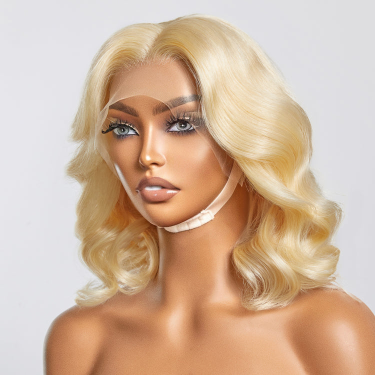 Enstah #613 13x4 Pre-Plucked Lace Front Body Wave Bob Wig 150% Density