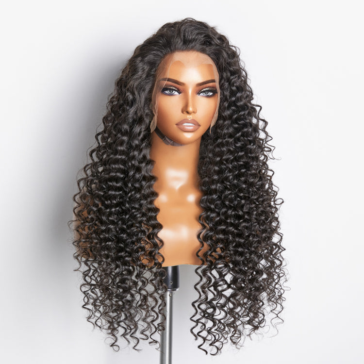 Enstah 200% Density 13x4 Full Frontal Lace Wig Deep Wave