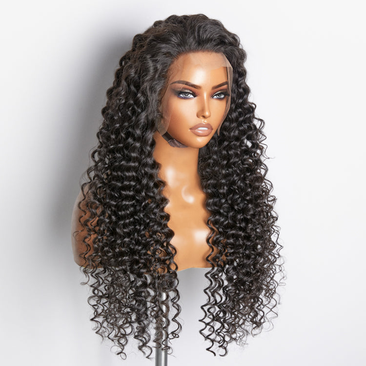 Enstah 200% Density 13x4 Full Frontal Lace Wig Deep Wave