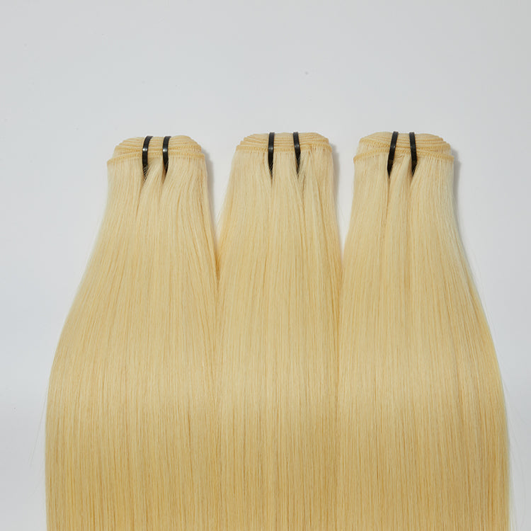 Enstah 12-30 Inch 12A Raw Hair #613 Lightest Blonde Straight