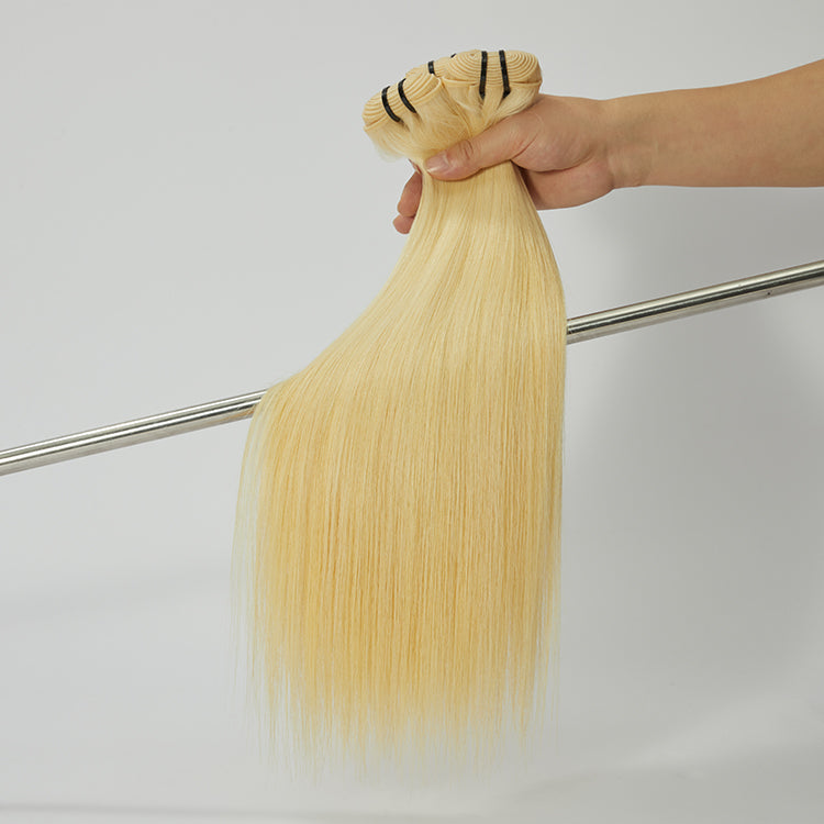 Enstah 12-30 Inch 12A Raw Hair #613 Lightest Blonde Straight