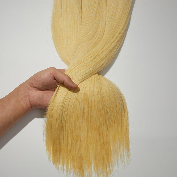 Enstah 12-30 Inch 12A Raw Hair #613 Lightest Blonde Straight