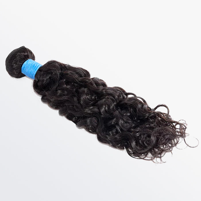 Enstah 14-30 Inch Water Wave Virgin Brazilian Hair #1B Natural Black