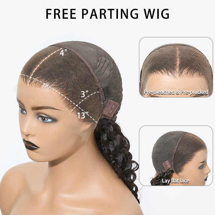 Enstah 180% Density HD 13x4 Full Frontal Lace Wig Deep Wave