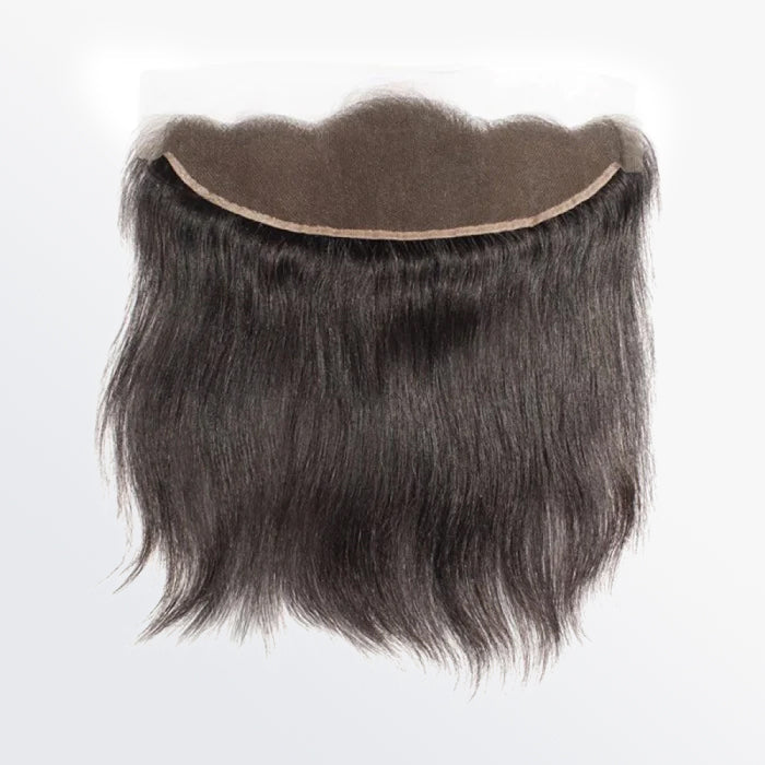 Enstah 14-20 Inch 13" x 4" Straight Free Parted Frontal #1B Natural Black