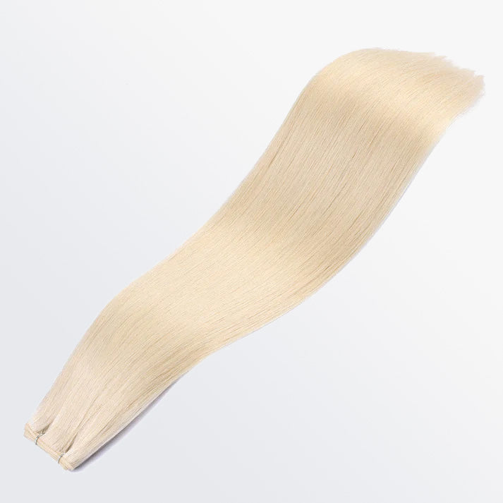 Enstah 18-24 Inches Ultra Thin Straight Genius Weft Light #613 Lightest Blonde