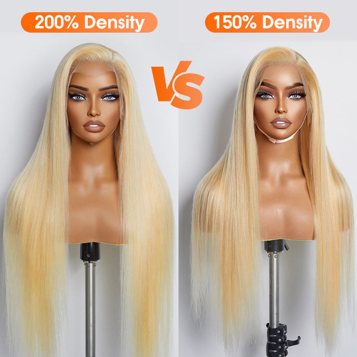 Enstah 28-30 Inches Pre-Plucked 13"x4" #613 Straight Lace Frontal Wig 200% Density-100% Human Hair