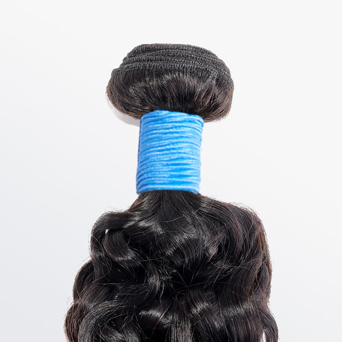 Enstah 14-30 Inch Water Wave Virgin Brazilian Hair #1B Natural Black