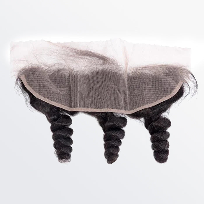 Enstah 14-20 Inch 13" x 4" Loose Wavy Free Parted Frontal #1B Natural Black