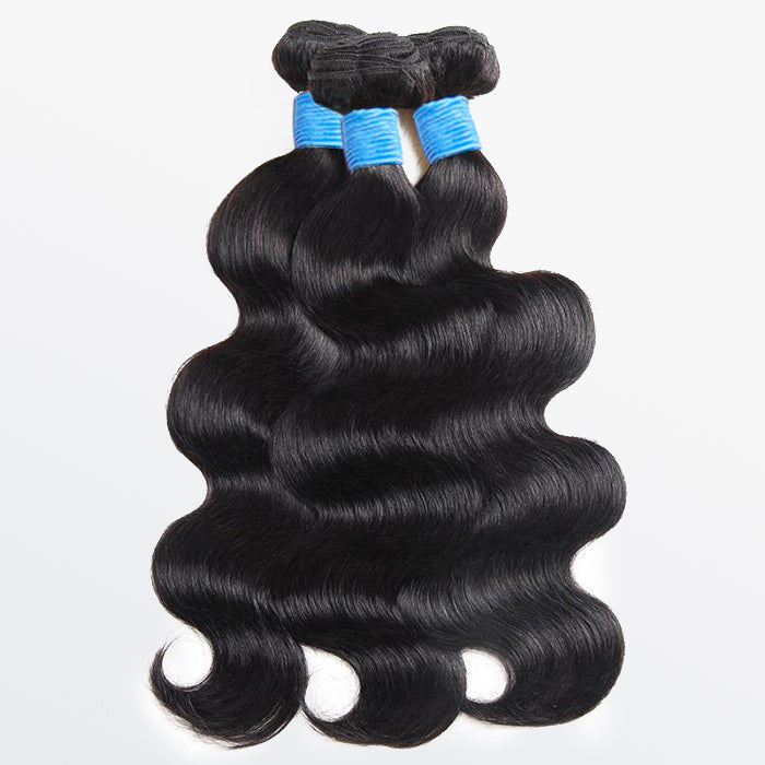 Enstah 10-36 Inch Body Wavy Virgin Brazilian Hair #1B Natural Black