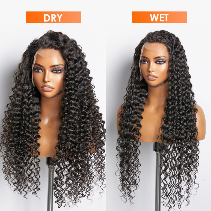 Enstah 200% Density 13x4 Full Frontal Lace Wig Deep Wave