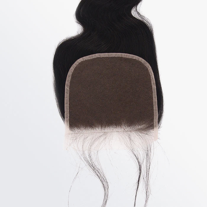 Enstah 12-20 Inch 5" x 5" Body Wavy Free Parted Lace Closure #1B Natural Black