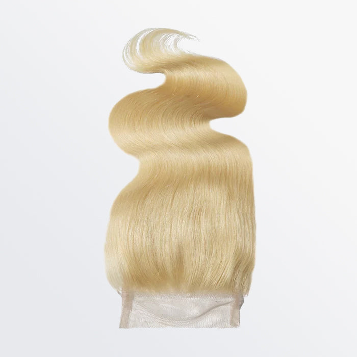 Enstah 12-20 Inch 4" x 4" Body Wavy Free Parted 12A #613 Lace Closure