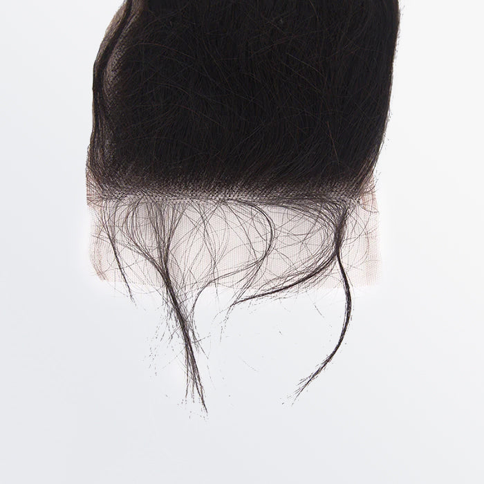 Enstah 14-20 Inch 4" x 4" Ocean Wavy Free Parted Lace Closure #1B Natural Black