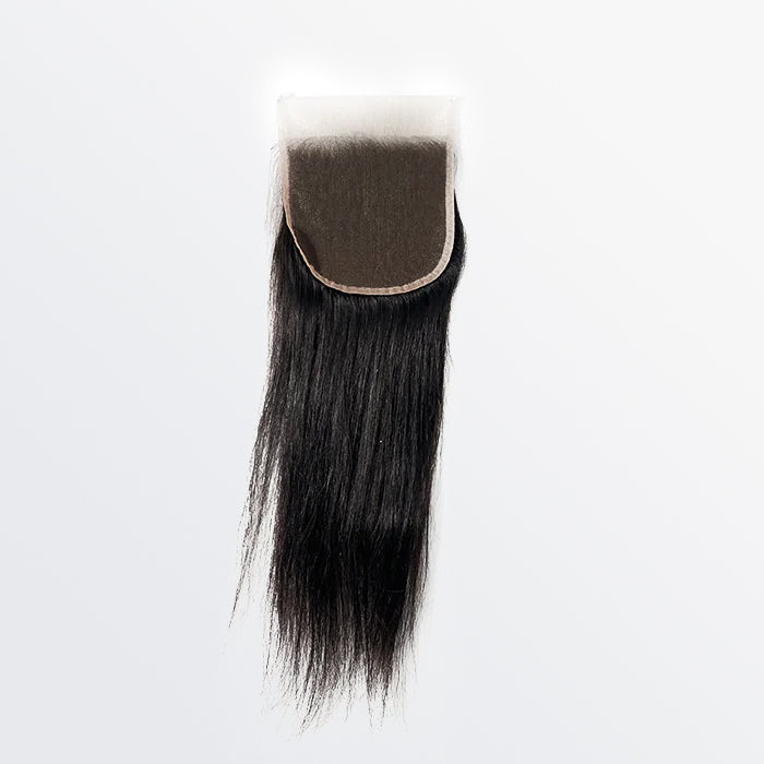 Enstah 12-20 Inch 5" x 5" Straight Free Parted Lace Closure #1B Natural Black