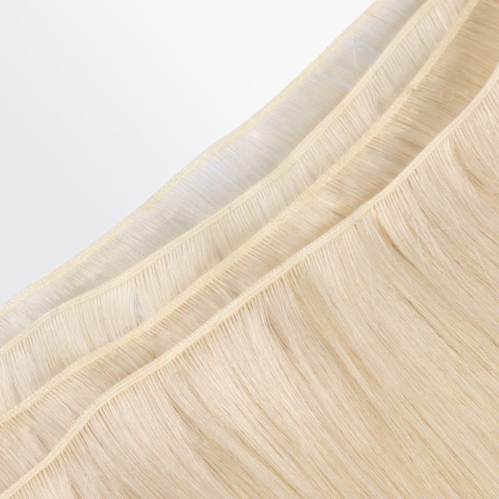 Enstah 18-24 Inches Ultra Thin Straight Genius Weft Light #613 Lightest Blonde