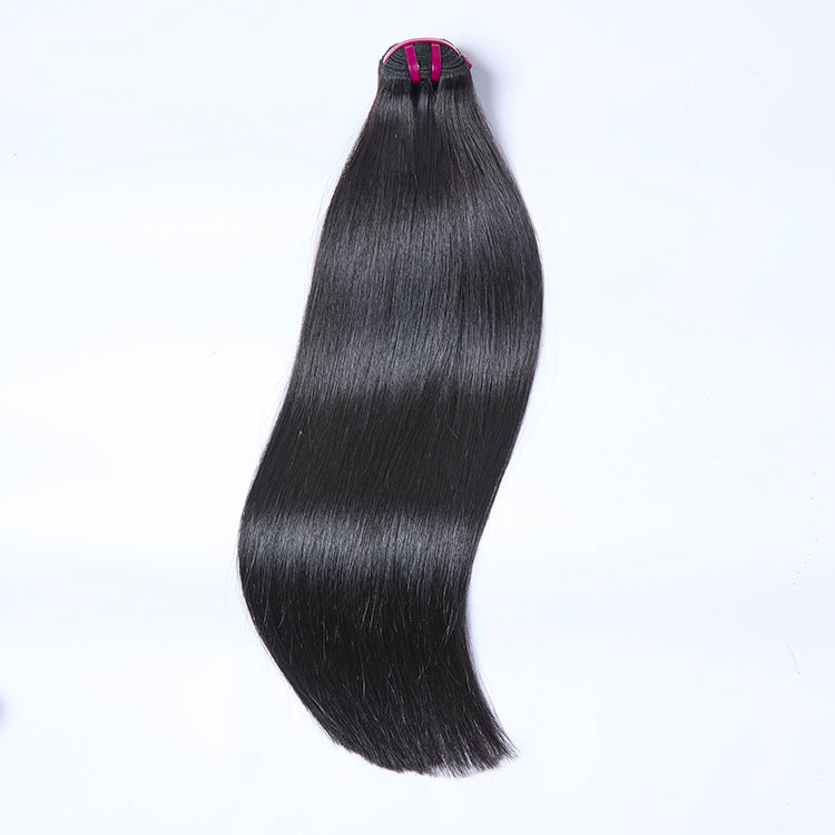 Enstah 16-24 Inches Raw Cambodian Bone Straight Hair Bundles #1B Natural Black