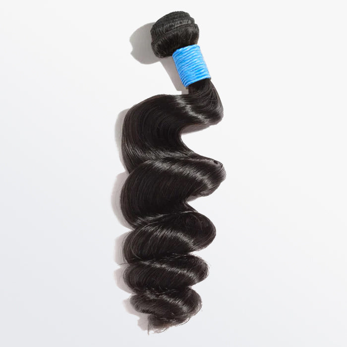 Enstah 10-30 Inch Loose Wavy Virgin Brazilian Hair #1B Natural Black