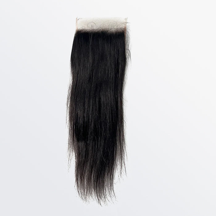 Enstah 12-20 Inch 5" x 5" Straight Free Parted Lace Closure #1B Natural Black