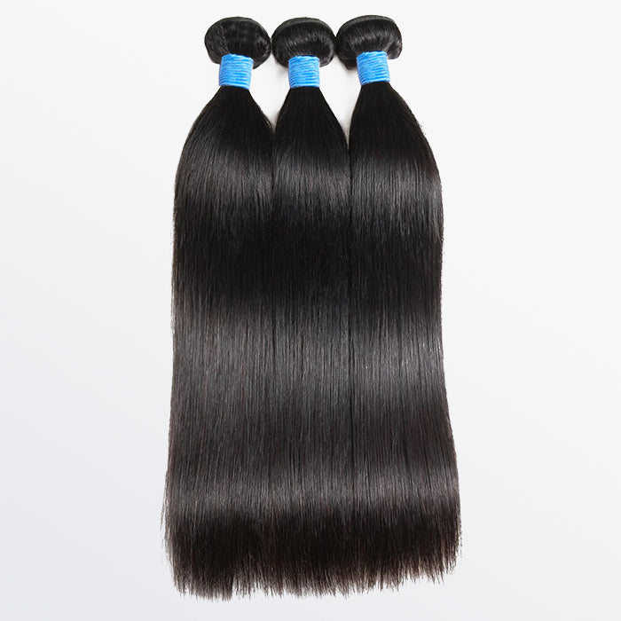 Enstah 10-36 Inch Straight Virgin Brazilian Hair #1B Natural Black