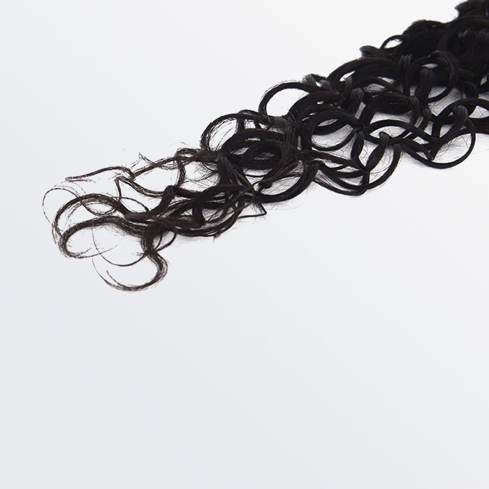 Enstah 14-18 Inch 4" x 4" Water Wavy Free Parted Lace Closure #1B Natural Black