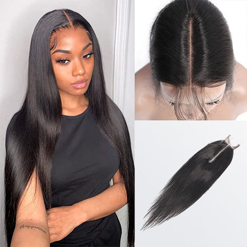 Enstah 14-20 Inches 2" x 6" Upgrade Straight HD Lace Closure #1B Natural Black