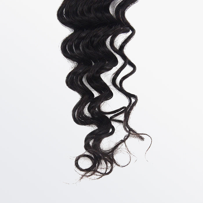Enstah 12-20 Inch 4" x 4" Deep Wavy Free Parted Lace Closure #1B Natural Black