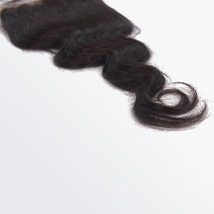 Enstah 12-20 Inch 5" x 5" Body Wavy Free Parted Lace Closure #1B Natural Black