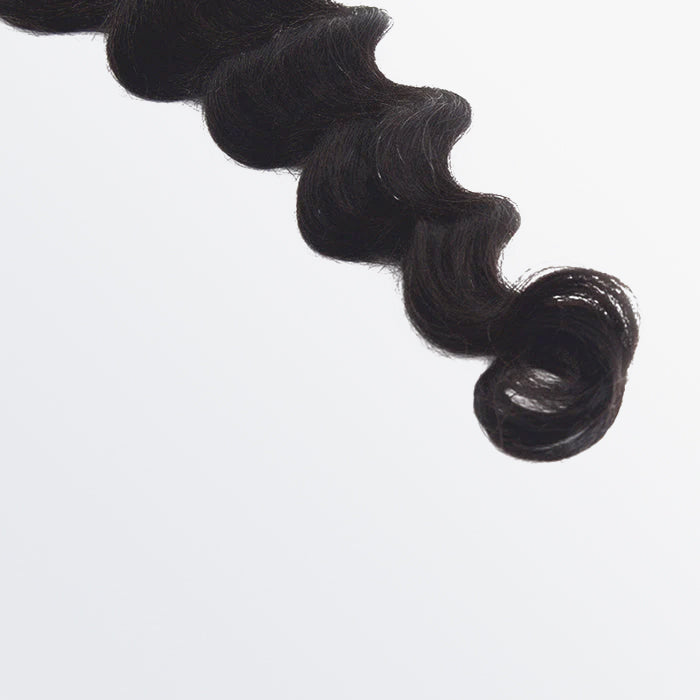 Enstah 14-20 Inch 4" x 4" Ocean Wavy Free Parted Lace Closure #1B Natural Black